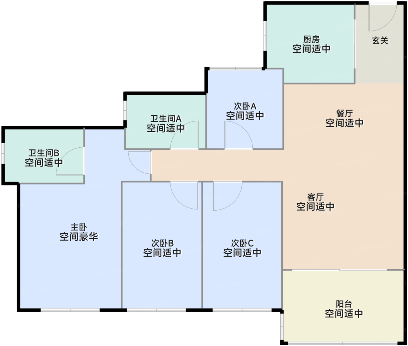 113㎡四房两厅两卫
