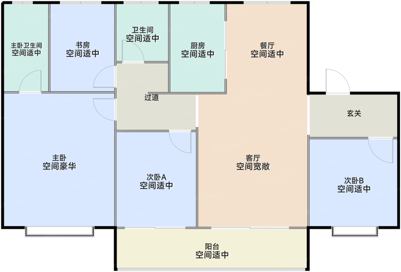 逸境户型137平米