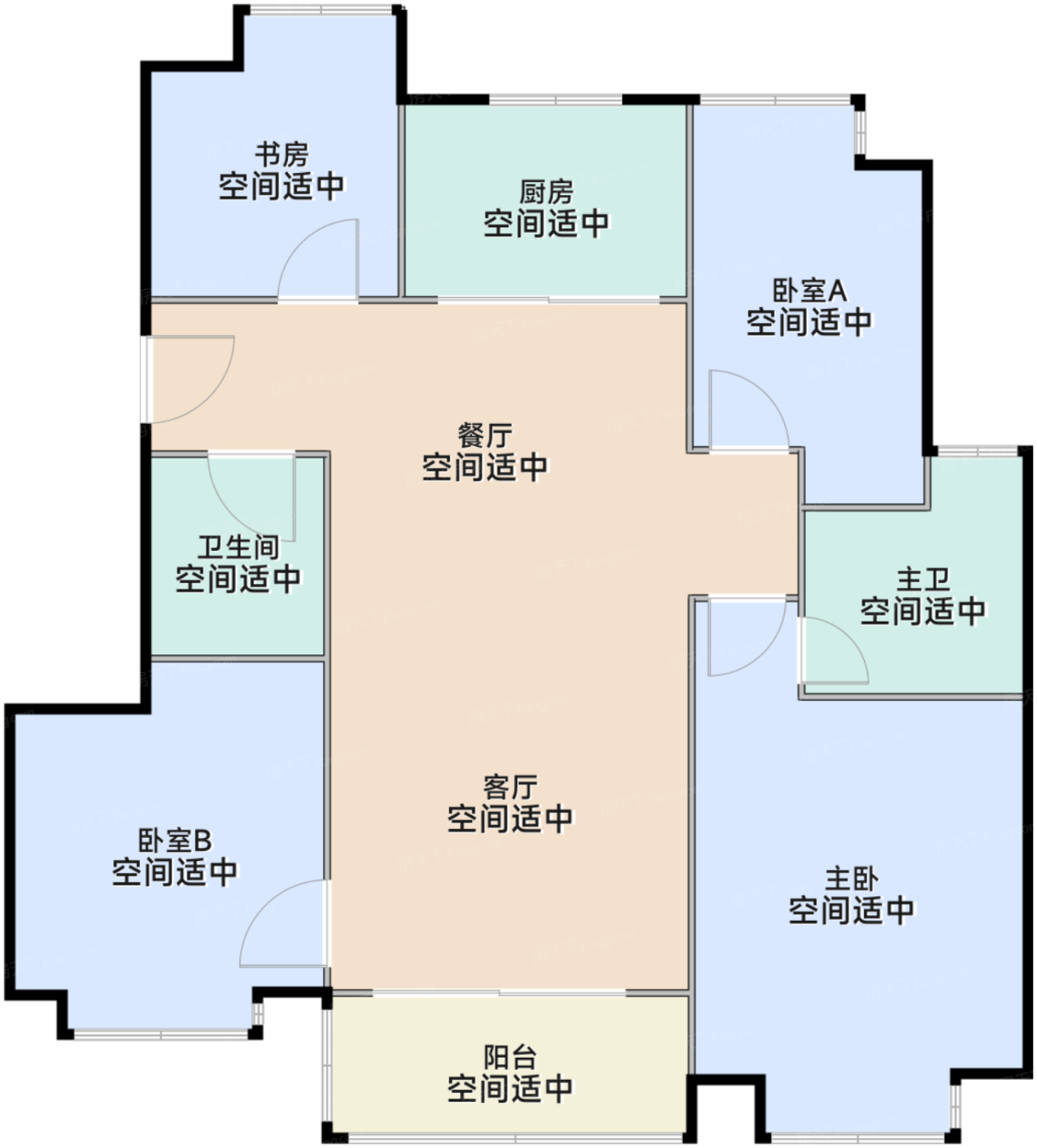 99平四房两厅两卫